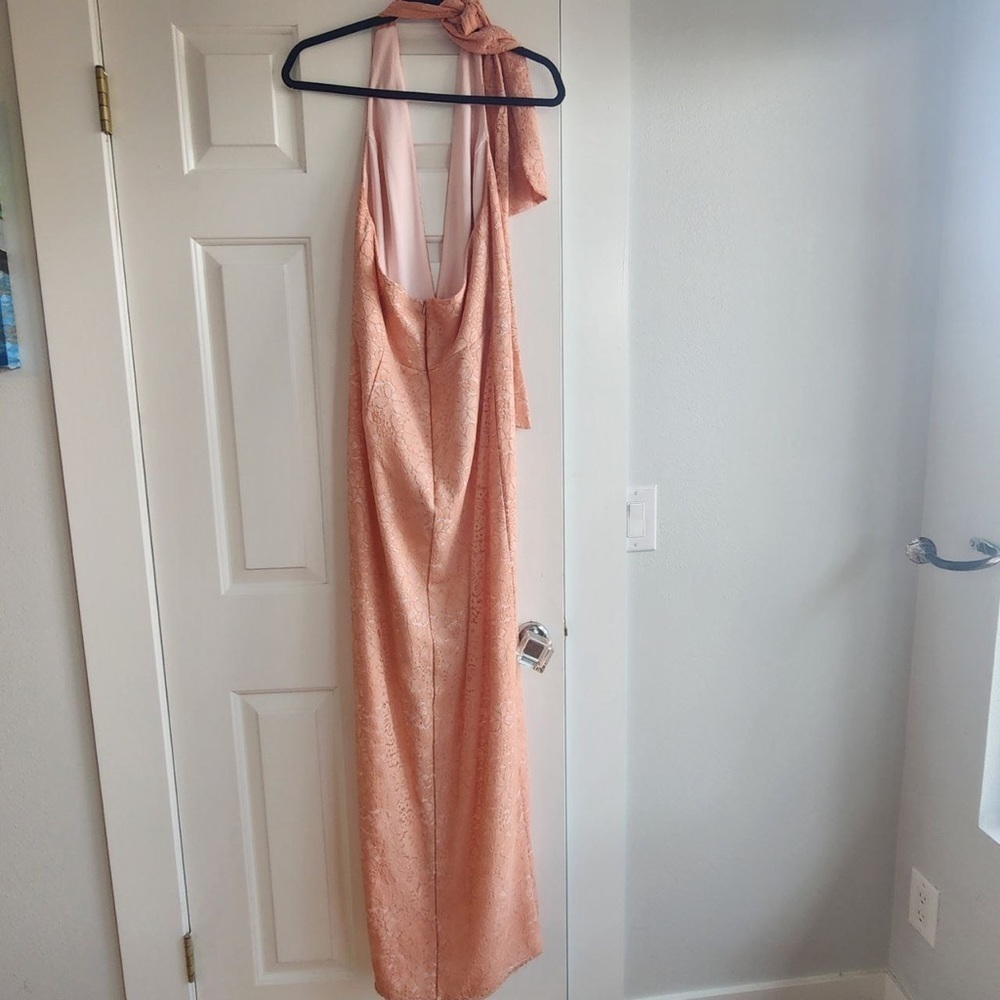 NBD Maxi Dress Into The Fire Gown in Nude Pink, Sz Large - Picture 7 of 9